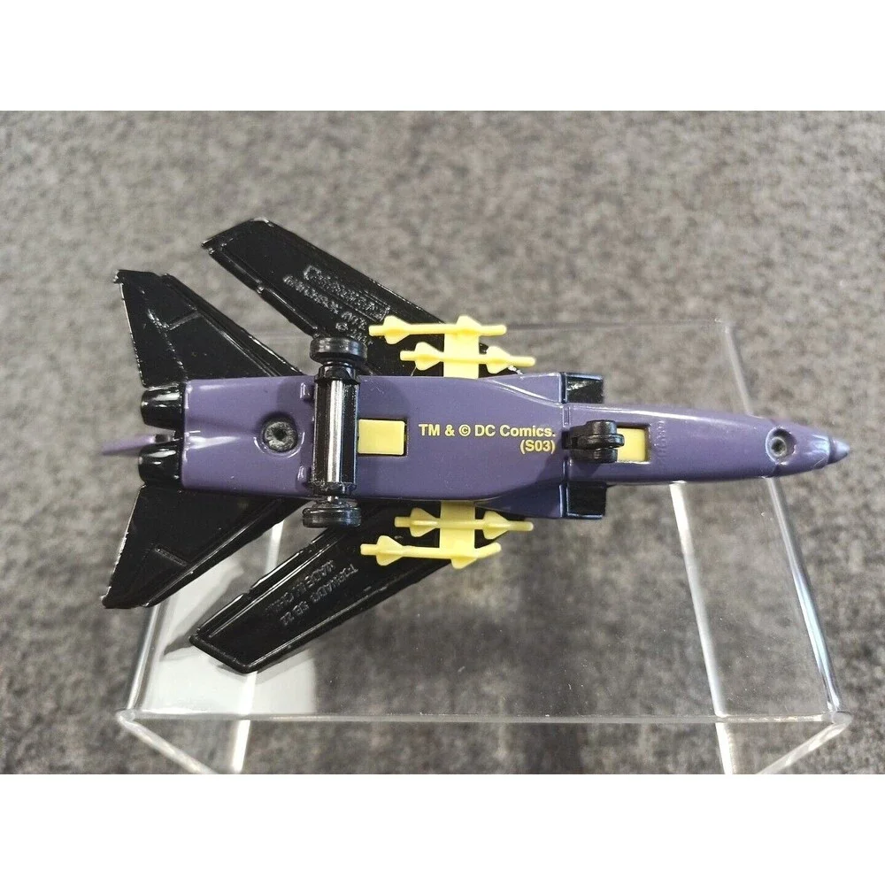 Vintage Matchbox Tornado DC Batman Jet Aircraft Black Purple Die Cast 2000